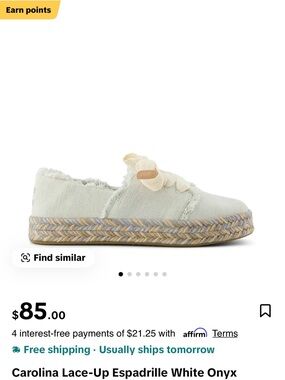 Women’s White Lace-Up Espadrille Slip-On Shoe